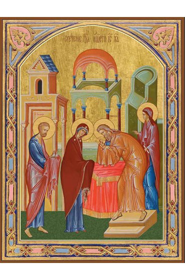 Икона Сретение Господне с рамкой, арт ДМИ-157-1