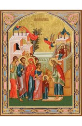 Икона Введение во храм Пресвятой Богородицы с рамкой, арт ДМИ-167-1
