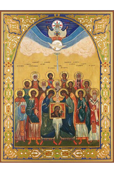 Икона Собор целителей, арт ДМИ-183