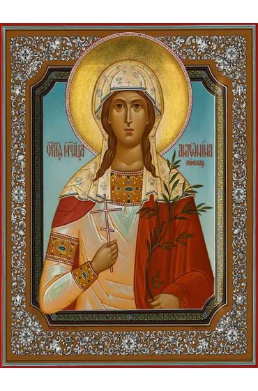 Икона Антонина Кродамская мученица с рамкой, арт ДМИ-332-2