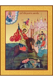 Икона Дмитрий Солунский на коне, арт ДМИ-361