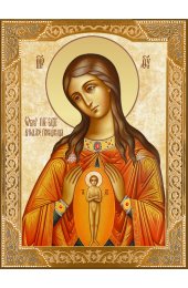 Икона Божья Матерь Помощница в родах c рамкой, арт ДМИ-401