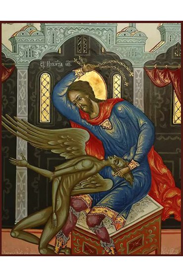 Храмовая икона Никита Бесогон, арт ДМИХ-097