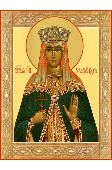 Храмовая икона Александра Романова с рамкой, арт ДМИХ-306-2