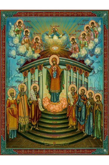 Храмовая икона София Премудрость Божия c рамкой, арт ДМИХ-341