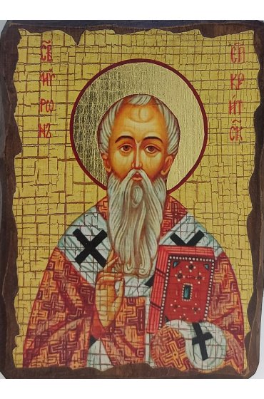 Икона Мирон Критский под старину (13 х 17,5 см), арт IDR-038