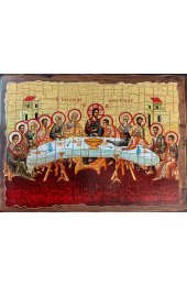 Икона Тайная Вечеря под старину (17 х 23 см), арт IDR-484