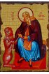 Икона Герасим Иорданский под старину (13 х 17,5 см), арт IDR-520