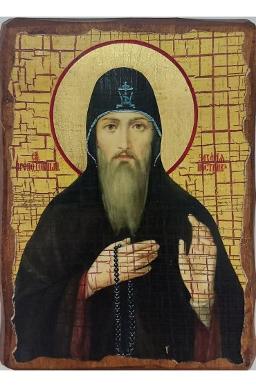 Икона Захария Печерский под старину (13 х 17,5 см), арт IDR-531