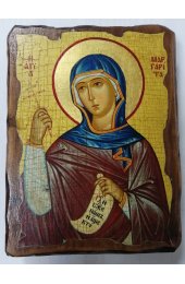 Икона Маргарита Антиохийская под старину (13 x 17,5 см), арт IDR-1025