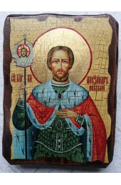 Икона Александр Невский под старину (13 х 17 см), арт IDR-1124