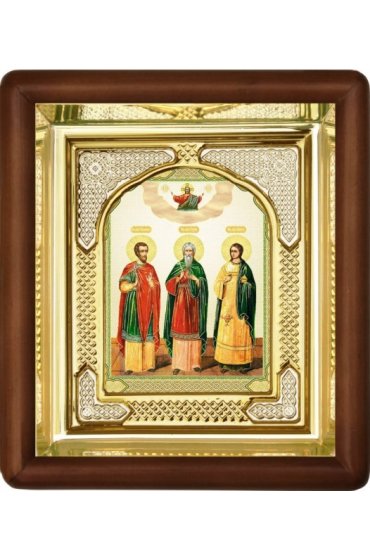 Икона Гурий, Самон и Авив (16,5 х 19,5 см), арт IDR-315