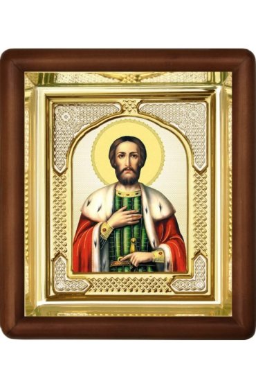Икона Александр Невский (16,5 х 19,5 см), арт IDR-825
