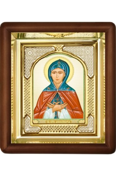 Икона Аполлинария Преподобная (16,5 х 19,5 см), арт IDR-837