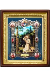 Икона Серафим Саровский на камне (20 х 23 см), арт IDR-851