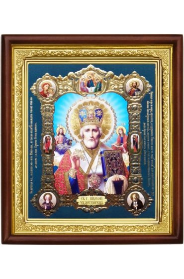 Икона Николай Чудотворец (20 х 23 см), арт IDR-852