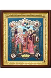 Икона Киприан и Устинья (20 х 23 см), арт IDR-853