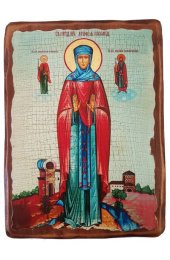Икона Агафия (Агафья) Никомидийская Преподобномученица под старину (13 х 17,5 см), арт IDR-917