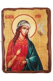 Икона Ирина Мученица под старину (13 х 17,5 см), арт IDR-919