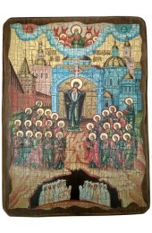 Икона Божьей Матери Непроходимая Дверь (17 х 23 см) под старину, арт IDR-954