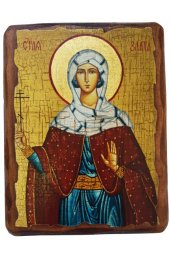 Икона Злата (Хриса) Могленская (Меглинская) мученица под старину (13,5 на 17 см), арт IDR-956