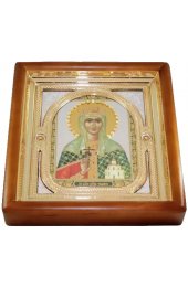 Икона Тамара Царица (23 на 26 см) в киоте под стеклом, арт IDR-958