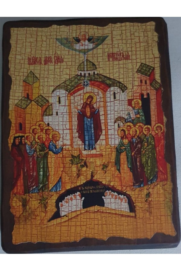 Купить Икона Божией Матери Непроходимая Дверь под старину (17 х 23 см ...