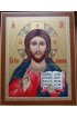 Венчальная пара Вседержитель и Божья Матерь Казанская рукописные в киоте под стеклом, арт ИРГ-777