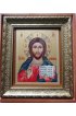 Венчальная пара Вседержитель и Божья Матерь Казанская рукописные в киоте под стеклом, арт ИРГ-777