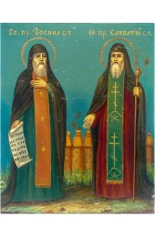 Икона Зосима и Савватий Соловецкие (копия старинной), арт ОПИ-1289