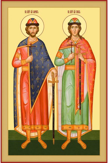 Икона Борис и Глеб, арт ОПИ-1001