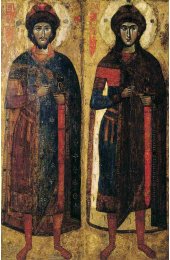 Икона Борис и Глеб (копия старинной), арт ОПИ-1006