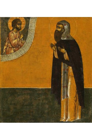 Икона Варлаам Хутынский (копия иконы 17 века), арт ОПИ-1037