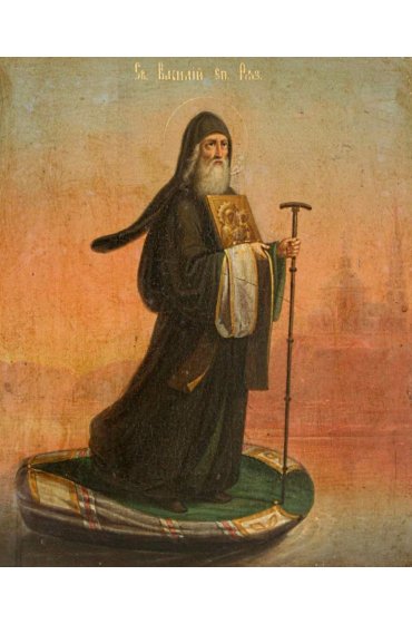 Икона Василий Рязанский (копия иконы 19 века), арт ОПИ-1080