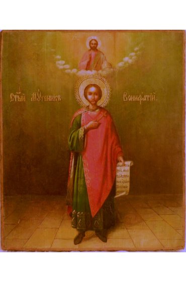 Икона Вонифатий Тарсийский (копия старинной), арт ОПИ-1119