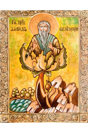 Икона Давид Солунский (копия старинной), арт ОПИ-1177