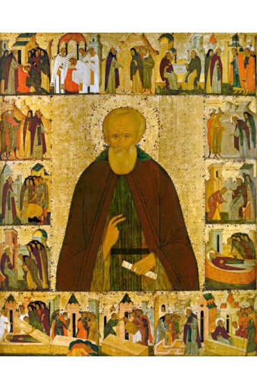 Икона Дмитрий Прилуцкий (копия иконы 15 века), арт ОПИ-1222