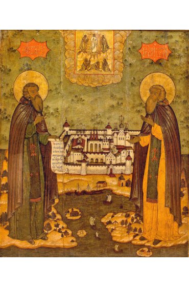 Икона Зосима и Савватий Соловецкие, арт ОПИ-1285
