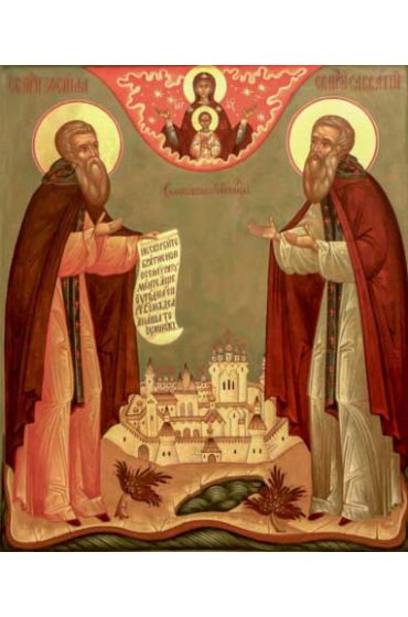 Икона Зосима и Савватий Соловецкие, арт ОПИ-1287