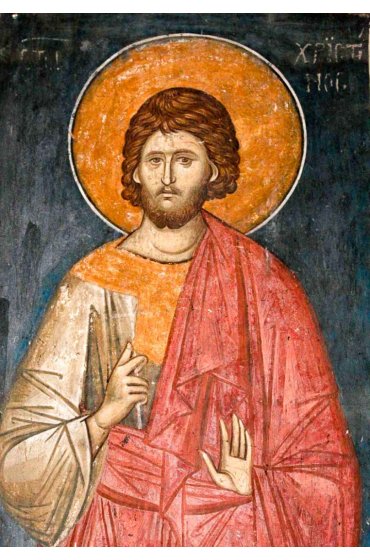 Икона Христофор Псеглавец (копия иконы 14 века), арт ОПИ-1374