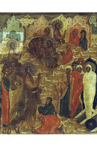 Икона Воскрешение Лазаря (копия старинной), арт ОПИ-1451