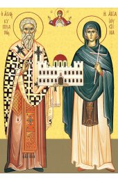 Икона Киприан и Устинья, арт ОПИ-1630