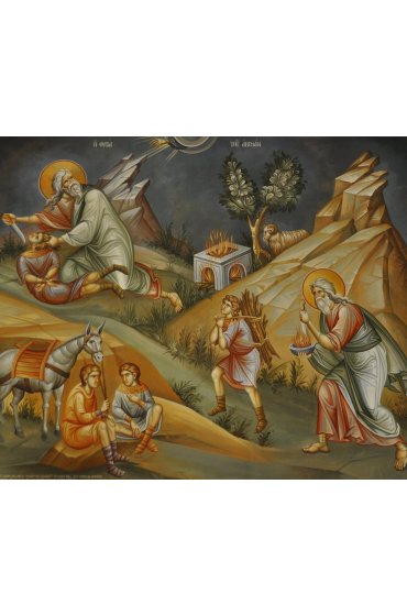 Икона Авраам и Исаак (копия старинной), арт ОПИ-1884