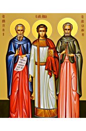 Икона Гурий, Самон и Авив писаная, арт ИР-1504