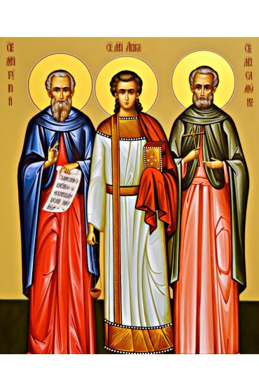 Икона Гурий, Самон и Авив писаная, арт ИР-1504