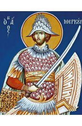 Икона Меркурий Кесарийский писаная, арт ИР-1513