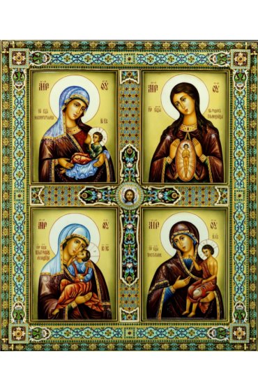 Икона Божьей Матери Четырехчастная, арт ОПИ-2041