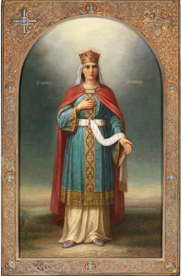 Икона Александра Царица (копия старинной), арт ОПИ-2071