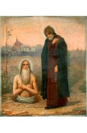 Икона Иоанн Многострадальный и Моисей Угрин (копия старинной), арт ОПИ-2090