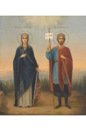 Икона Константин и Екатерина равноапостольные (копия старинной), арт ОПИ-2098